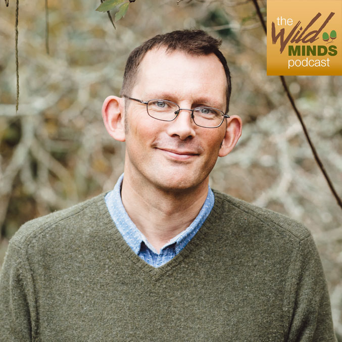 Rob Hopkins photographed in the garden