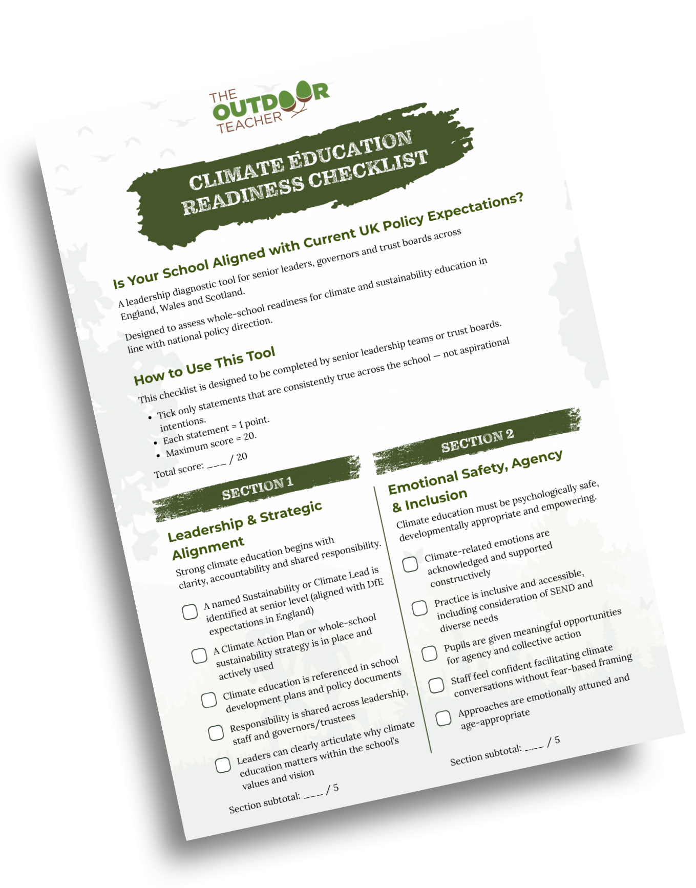 Climate-Check-List-Mock-Up Checklist Cover